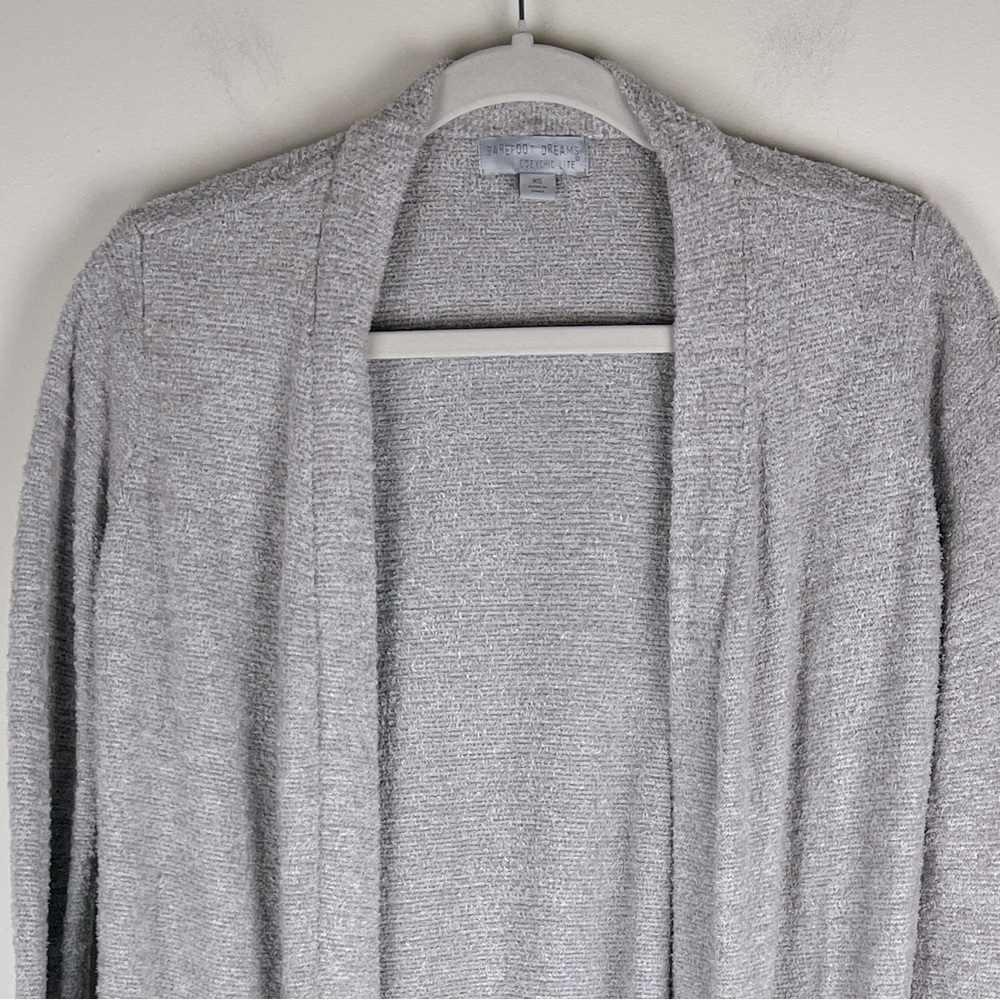 Barefoot Dreams | CozyChic Lite Barefoot Dreams Santa Monica Taupe Cardigan | XS - Picture 5 of 11